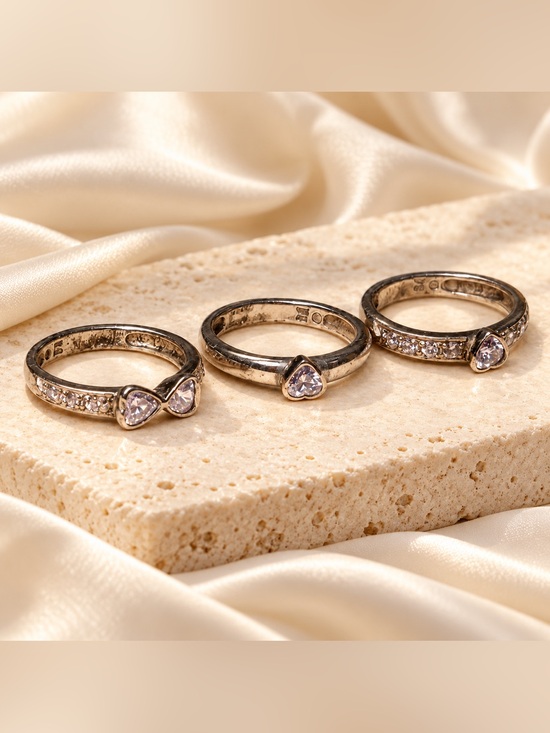 Jewelry - Folli Follie Elegant Silver Ring Set 3 silver size 6